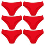 شورت زنانه ماییلدا مدل 4830 رنگ قرمز بسته شش عددی