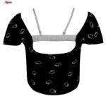 کراپ‌ تی‌شرت آستین کوتاه زنانه ماییلدا مدل کیتی کد 5262-5039 رنگ مشکی