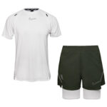 ست تی‌شرت و شلوارک ورزشی مردانه مدل 5227-682P رنگ سفید