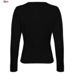 ست تی شرت و شلوارک ورزشی زنانه مدل 5223-697P رنگ مشکی