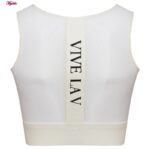 کراپ‌تاپ زنانه مدل لیزری پشت توری کد 5254-5502 رنگ لیمویی