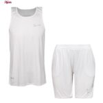 ست تاپ و شلوارک ورزشی مردانه مدل 5225-683P رنگ سفید