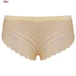 شورت زنانه ماییلدا مدل گیپور گلدار کد 5232 رنگ کرم