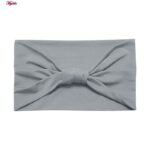 ست تی شرت و شلوار ورزشی زنانه مدل 5231-734p رنگ طوسی به همراه هدبند