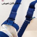 ست شورت و سوتین زنانه لنا ژنکن مدل پوش آپ فنردار کاپ اسفنجی بند متحرک کد 4689-13 رنگ سرمه ای