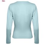 ست تی شرت و شلوارک ورزشی زنانه مدل 5223-697p رنگ آبی روشن