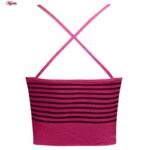 کراپ‌تاپ زنانه ماییلدا مدل بند ضربدری کد 5242-6511 رنگ صورتی