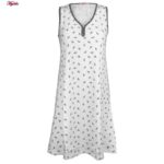 پیراهن زنانه کوزا مدل موسیقی کد 9225 رنگ طوسی