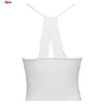 کراپ‌تاپ زنانه ماییلدا مدل پد ثابت کد 5258-241 رنگ سفید