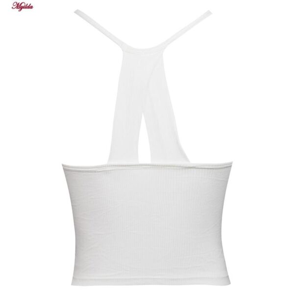 کراپ‌تاپ زنانه ماییلدا مدل پد ثابت کد 5258-241 رنگ سفید