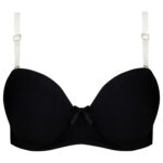 سوتین فنردار زنانه هانا مدل بند نامرئی کد 5266-94388 رنگ مشکی