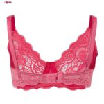 سوتین زنانه لین مدل فنردار گیپوری کد 4680-614 رنگ سرخابی