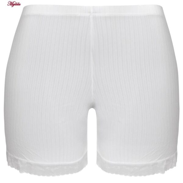 شورت زنانه ماییلدا مدل لبه گیپوری کد 5263-2202 رنگ سفید