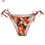 مایو دو تکه زنانه ماریلین مدل پددار لوزی کد 3686-7100 رنگ نارنجی