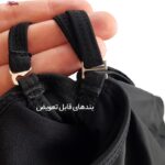 مایو زنانه شین مدل یقه دلبری گیپوری کد 5290-2011 رنگ مشکی