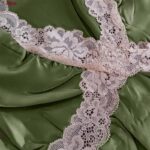 لباس خواب زنانه مدل ساتن 5246-F08 رنگ سبز