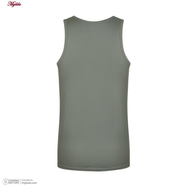 زیرپوش رکابی مردانه برهان تن پوش مدل 1-01 رنگ طوسی بسته 4 عددی