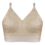 سوتین بدون فنر زنانه کارنا رز مدل کش دوبل کد 5284 رنگ کرم