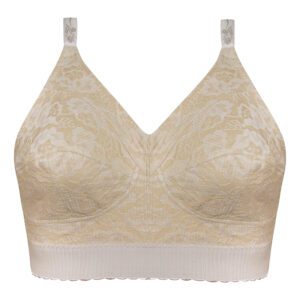 سوتین بدون فنر زنانه کارنا رز مدل کش دوبل کد 5284 رنگ کرم