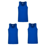 زیرپوش رکابی مردانه برهان تن پوش مدل 14-01 رنگ آبی بسته 3 عددی