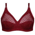 سوتین بدون فنر زنانه پانیذ کد 66500-NEW رنگ زرشکی