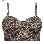 مایو زنانه فیتن فرخ زادی مدل پلنگی فنردار کد 5288-297-2