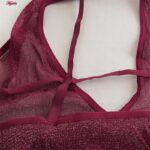 لباس خواب زنانه مدل 5244-2097 رنگ زرشکی