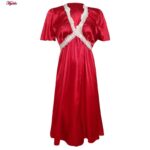 لباس خواب زنانه مدل ساتن 5246-F08 رنگ قرمز