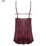 لباس خواب زنانه مدل 5244-2097 رنگ زرشکی