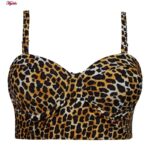 مایو دو تکه زنانه فیتن فرخ زادی مدل پلنگی فنردار کد 5288-297-1