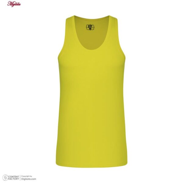 زیرپوش رکابی مردانه برهان تن پوش مدل 5-01 بسته 4 عددی رنگ زرد