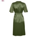 لباس خواب زنانه مدل ساتن 5246-F08 رنگ سبز