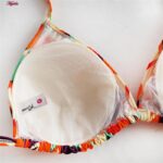 مایو دو تکه زنانه ماریلین مدل پددار لوزی کد 3686-7100 رنگ نارنجی