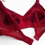 سوتین بدون فنر زنانه پانیذ کد 66500-NEW رنگ زرشکی