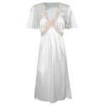 لباس خواب زنانه مدل ساتن 5246-F08 رنگ سفید