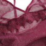 لباس خواب زنانه مدل 5244-2097 رنگ زرشکی