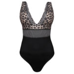 مایو زنانه رونیا مدل پلنگی کد 5027-710 رنگ مشکی