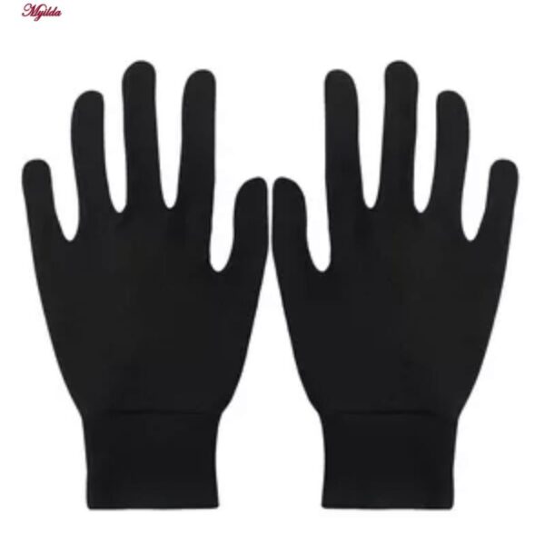 دستکش طاها طب مدل نخی مچ دار کد 5291-3 بسته 6 عددی