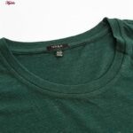 تی‌شرت آستین کوتاه مردانه مدل نیکریس پنبه ای کد 5315-S-NR.R رنگ سبز تیره