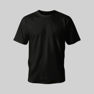 تی شرت آستین کوتاه مردانه مدل فیت رنگ مشکی