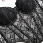 سوتین فنردار زنانه ماییلدا مدل پولکی بلند کد 5303-007 رنگ مشکی