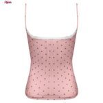 کراپ‌تاپ زنانه ماییلدا مدل پددار خال خالی کد 5301-6853 رنگ صورتی