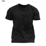 تی شرت آستین کوتاه مردانه مدل یقه گرد ساده basic رنگ مشکی