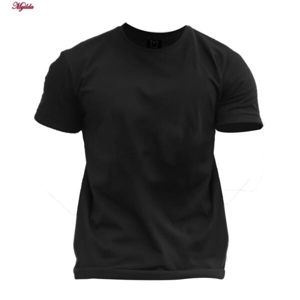 تی شرت آستین کوتاه مردانه مدل یقه گرد ساده basic رنگ مشکی