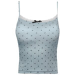 کراپ‌تاپ زنانه ماییلدا مدل پددار خال خالی کد 5301 -6853 رنگ آبی