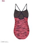 مایو دخترانه مدل 11011 رنگ صورتی نئونی