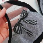 ست شورت و سوتین زنانه ماییلدا مدل پاپیون بدون فنر کاپ اسفنجی کد 5300-A881 رنگ طوسی