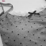 کراپ‌تاپ زنانه ماییلدا مدل پددار خال خالی کد 5301-6853 رنگ طوسی