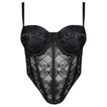 سوتین فنردار زنانه ماییلدا مدل پولکی بلند کد 5303-007 رنگ مشکی