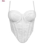 سوتین فنردار زنانه ماییلدا مدل پولکی بلند کد 5303-007 رنگ سفید